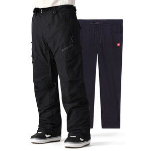 686 Smarty 3-in-1 Cargo Snow Pants Black Mens Size Small Winter Ski Snowboard